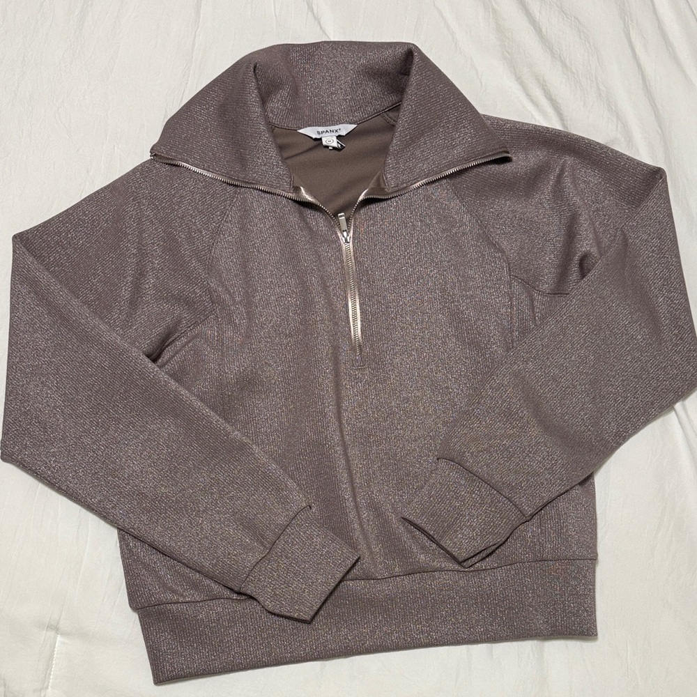 SPANX AirEssentials half zip with shimmer
